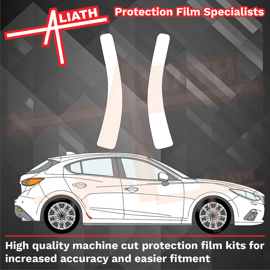 Mazda 3 2013-2019, Rear Wing Arches CLEAR Paint Protection