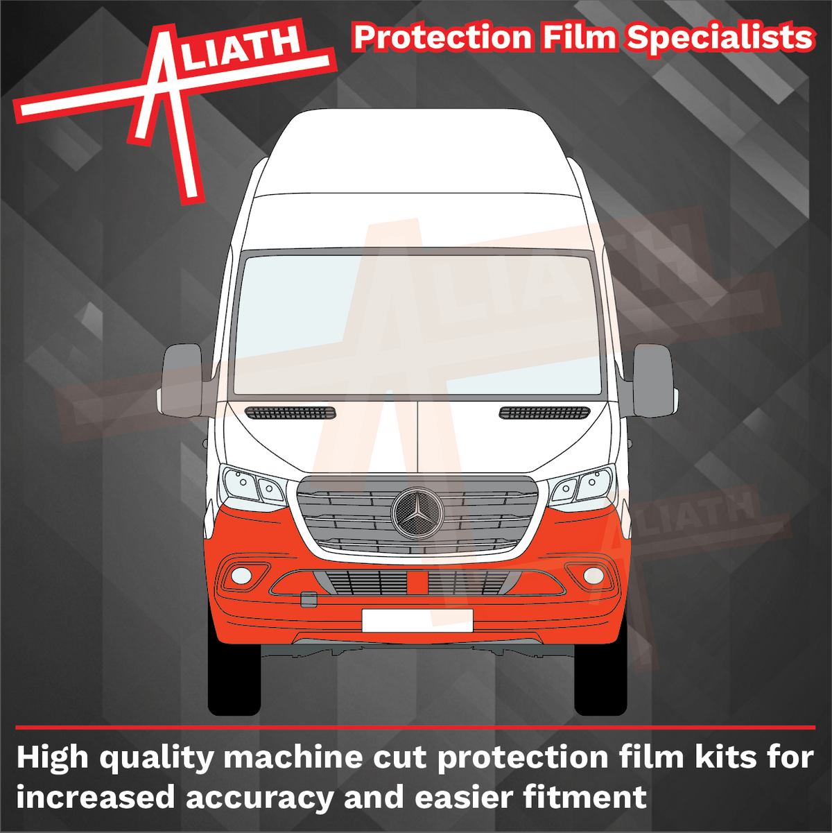 Mercedes Benz Sprinter 2019-Present, Front Bumper CLEAR Paint Protection