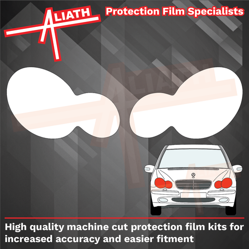 Mercedes-Benz C Class Coupe (C203) 2001-2007, Headlights CLEAR Stone Protection