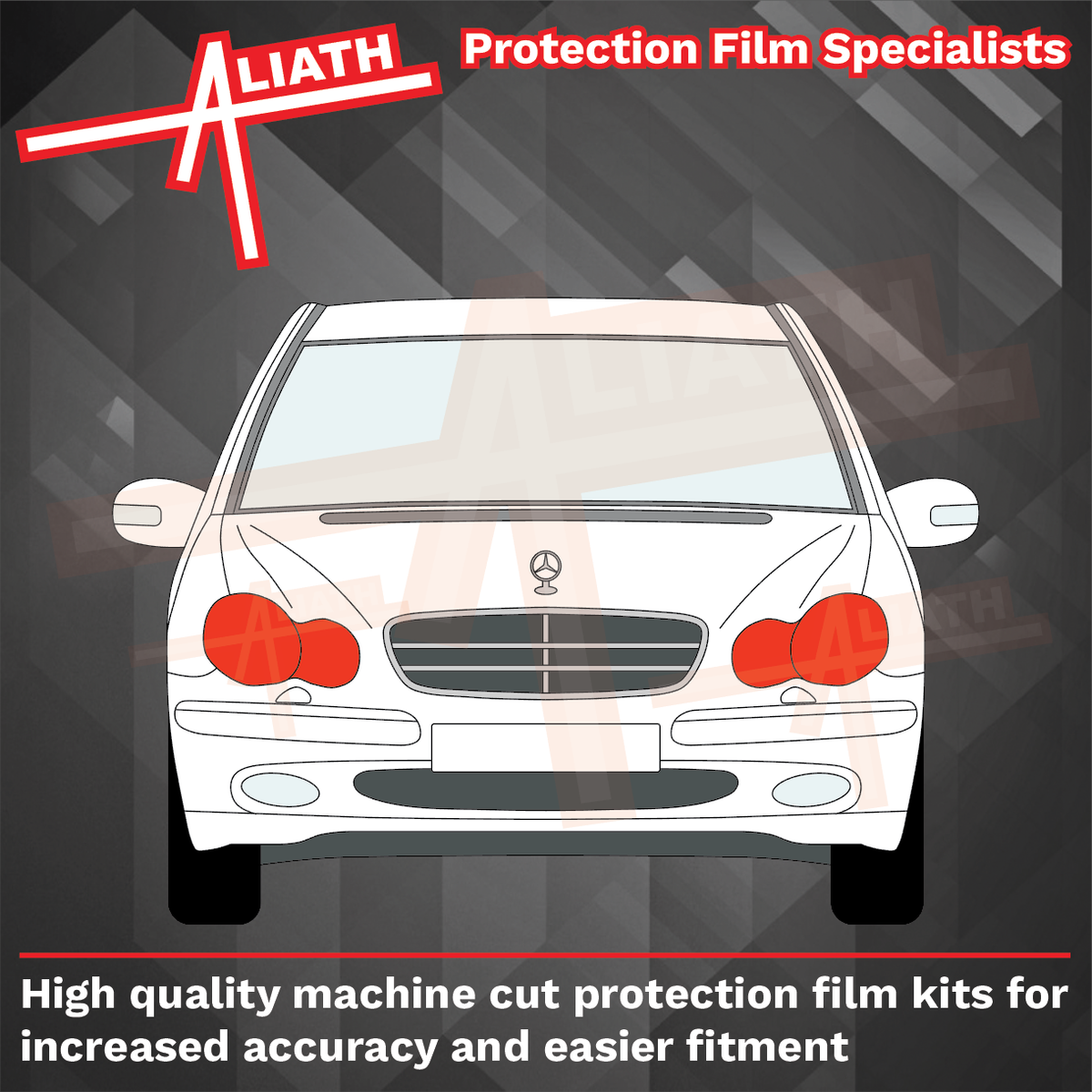 Mercedes-Benz C Class Coupe (C203) 2001-2007, Headlights CLEAR Stone Protection