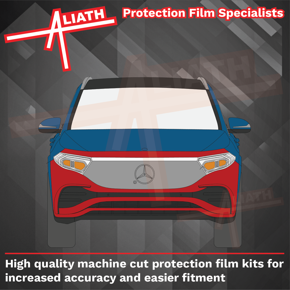 Mercedes Benz EQA 2021-Present, Front Bumper CLEAR Paint Protection