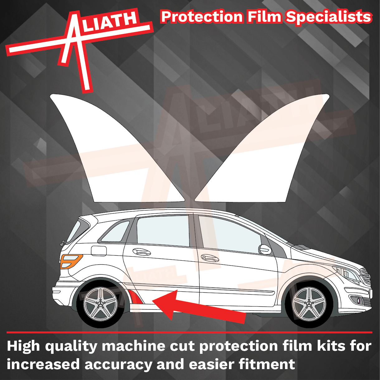 Mercedes-Benz B-Class (Type W245) 2005-2011, Rear Arch CLEAR Paint Pro ...