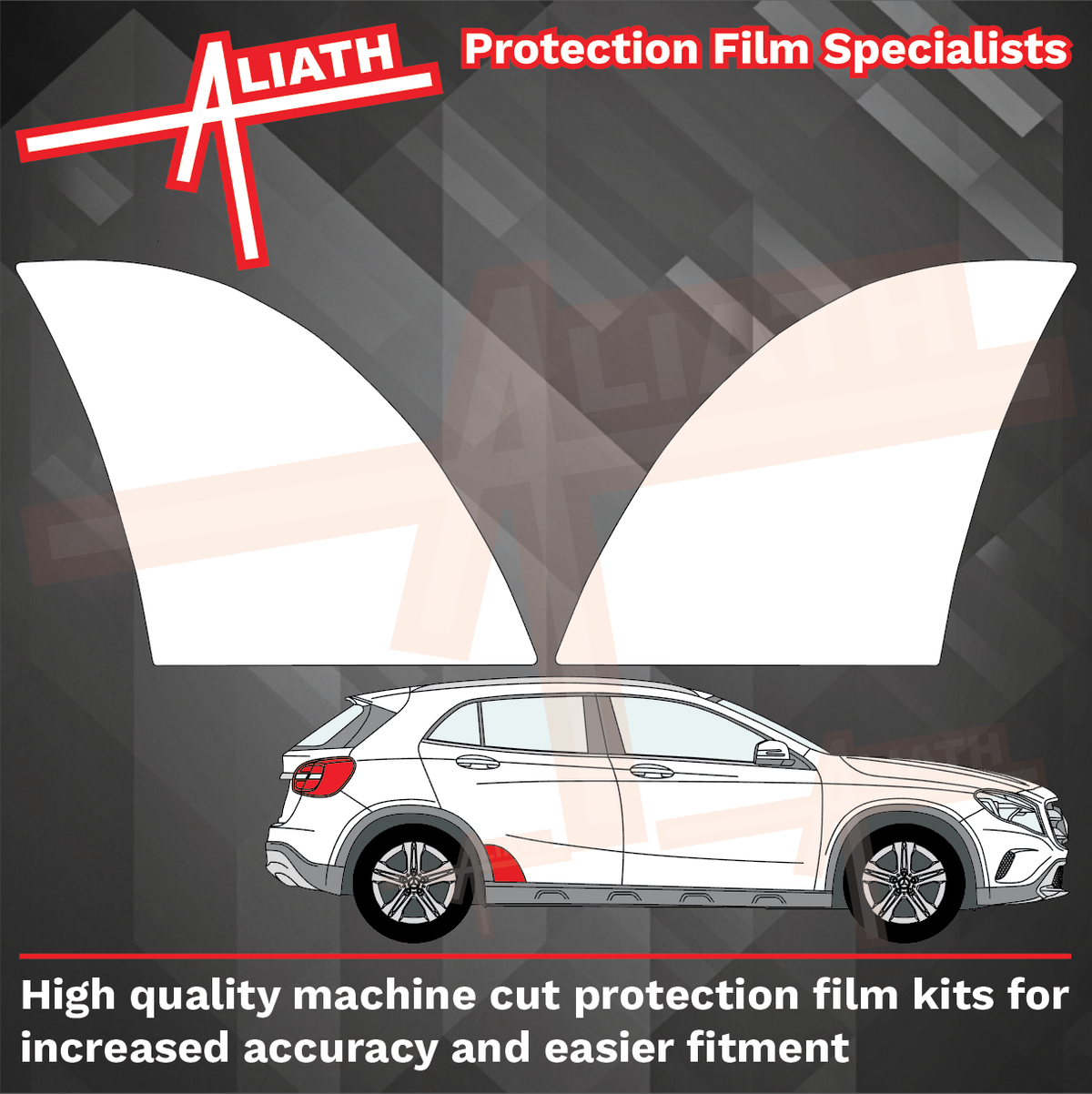 Mercedes-Benz GLA Class 2013-2019, Rear Door Arch CLEAR Paint Protection