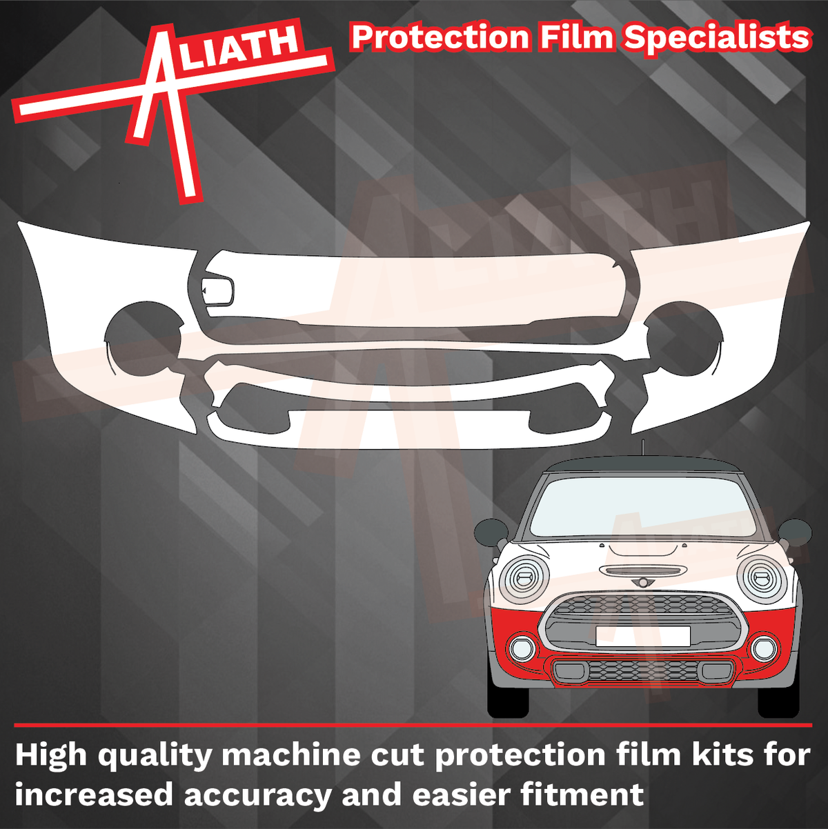 Mini Cooper S (BMW) 2014-2021 Front Bumper CLEAR Paint Protection