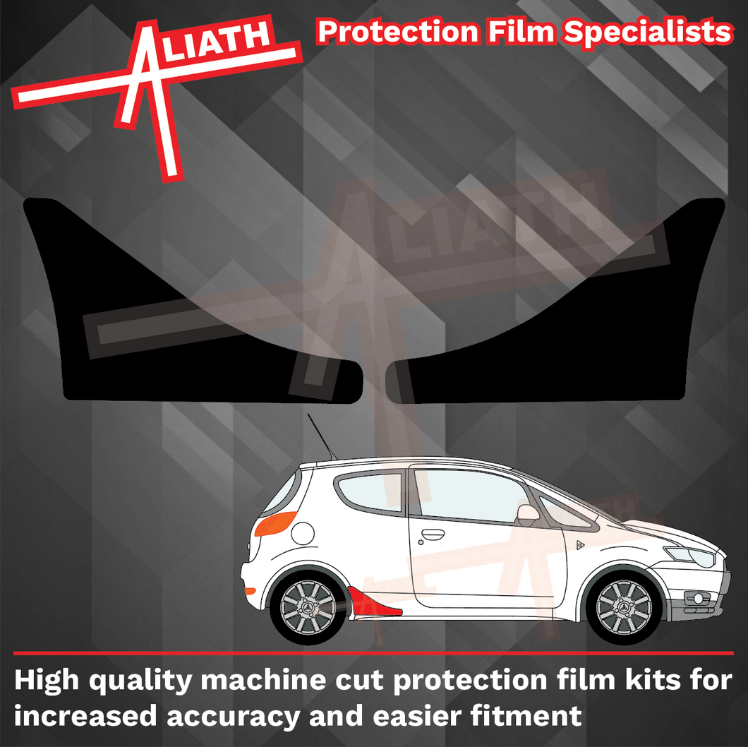 Mitsubishi Colt 3DR 2002-2012, Side Sill Rear Arches BLACK Paint Protection