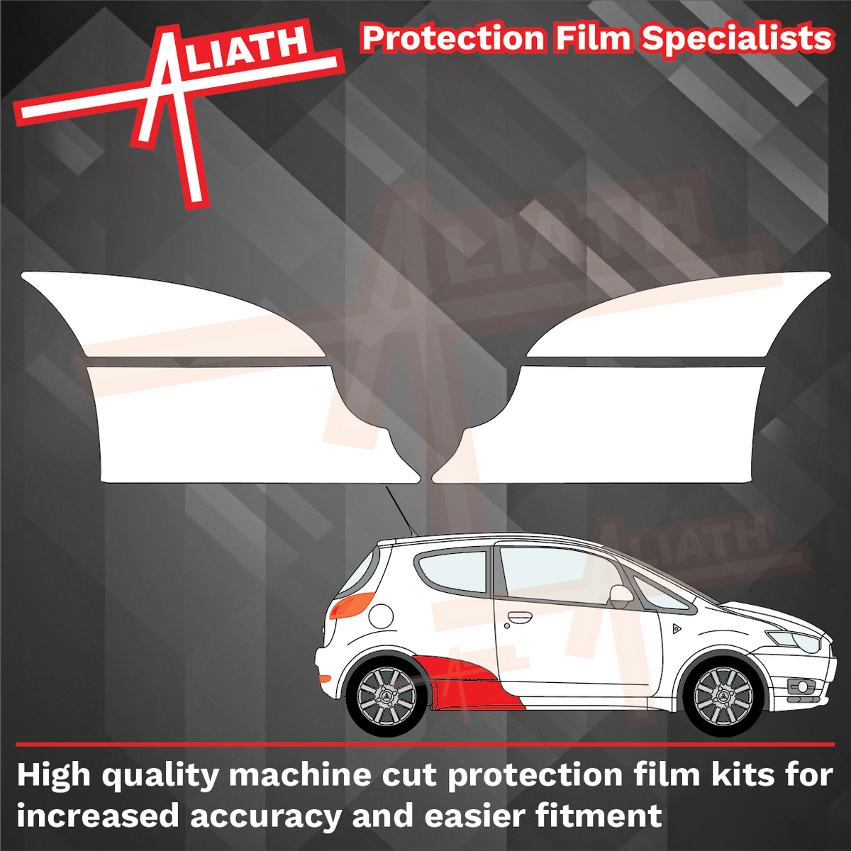 Mitsubishi Colt Ralli Art 2009-2012, Rear Arches CLEAR Paint Protection