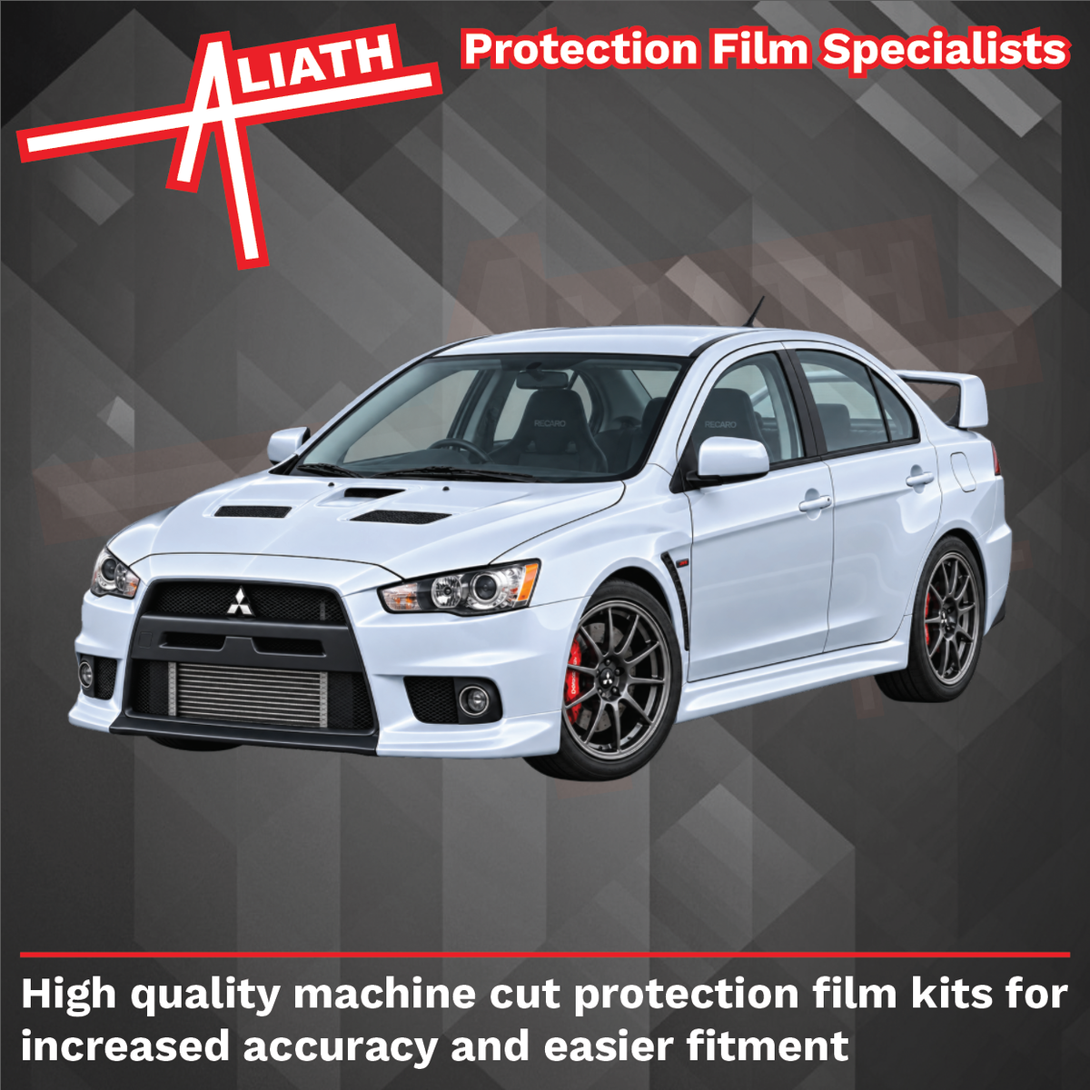 Mitsubishi Lancer Evolution 10 2007-2016, Rear Door / QTR Arch BLACK Paint Protection