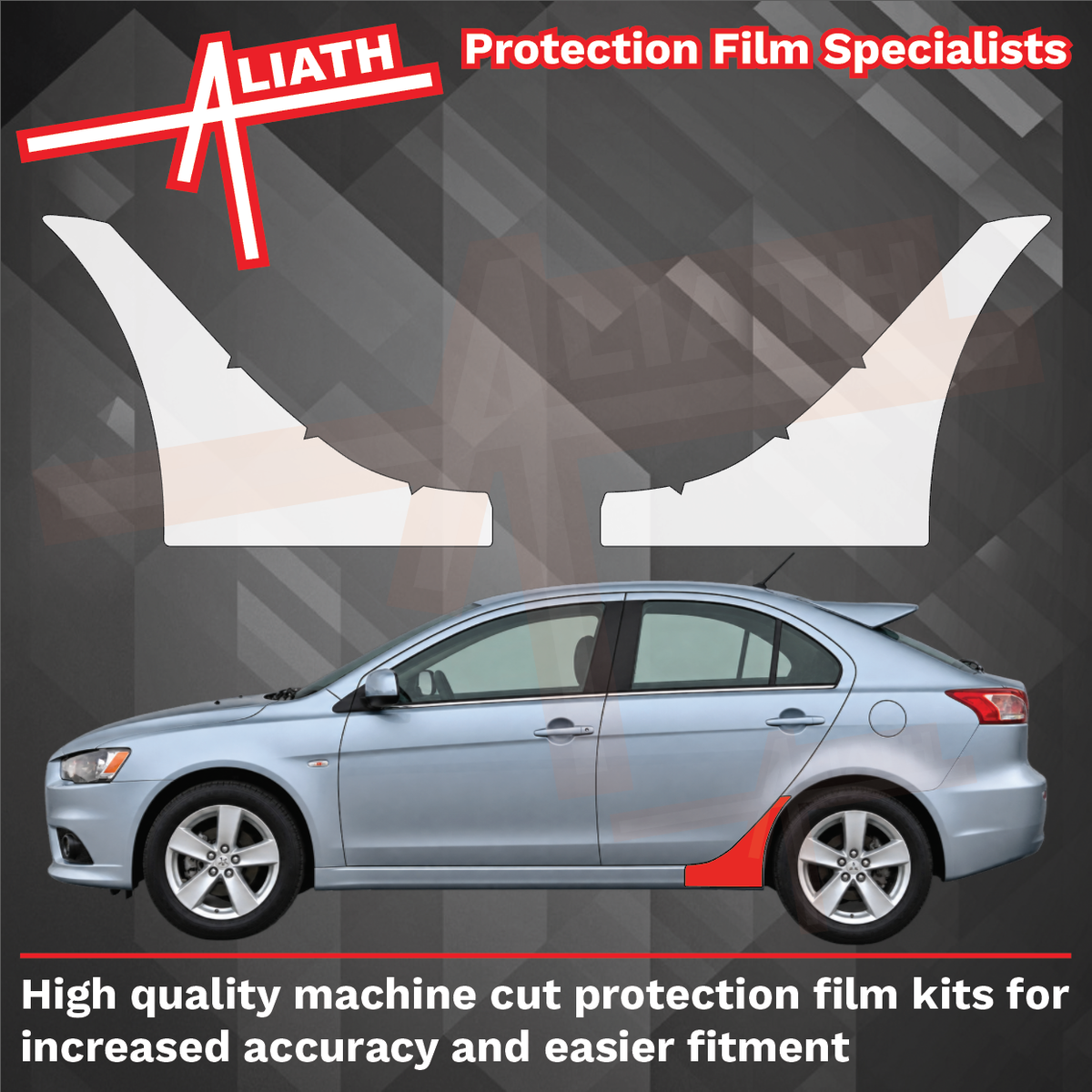 Mitsubishi Lancer 2008-2015, Rear QTR Arches CLEAR Paint Protection