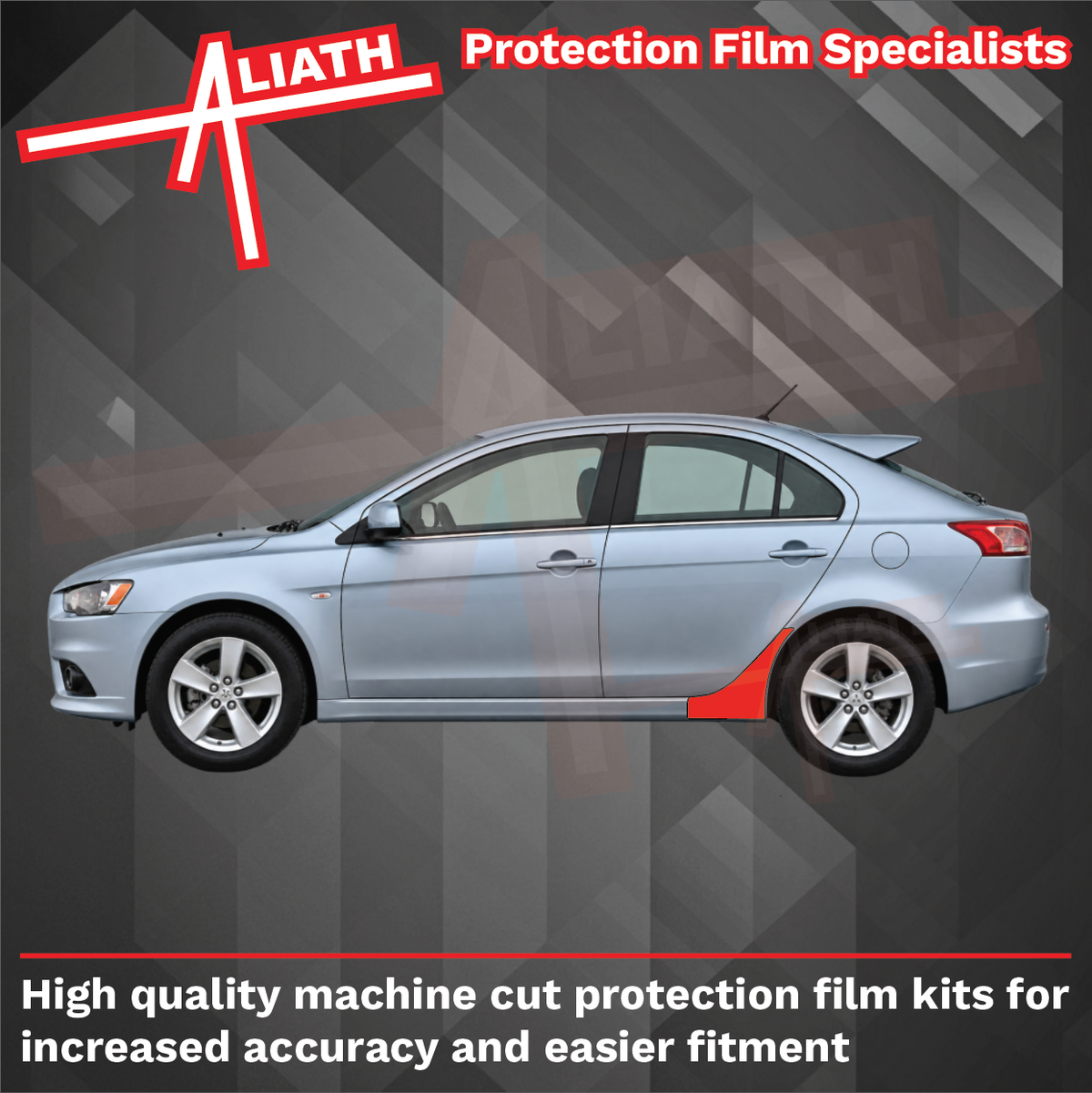Mitsubishi Lancer 2008-2015, Rear QTR Arches CLEAR Paint Protection