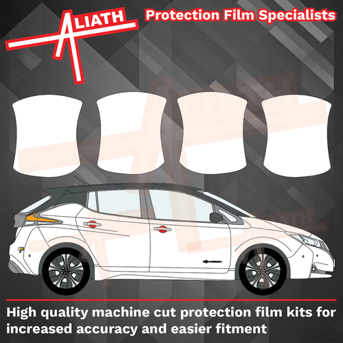 Nissan Leaf Electric 2017-2025, Door Handle Cups CLEAR Scratch Protection