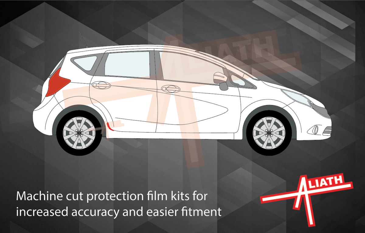 Nissan Note 2012-2020, Rear QTR Arch edge CLEAR Paint Protection