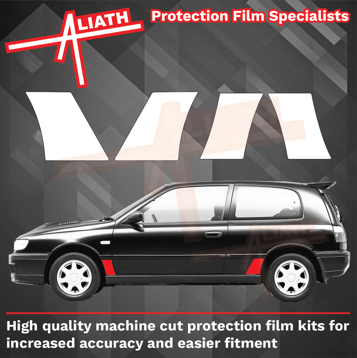 Nissan Pulsar (1990-1994), Front & Rear Arches CLEAR Paint Protection