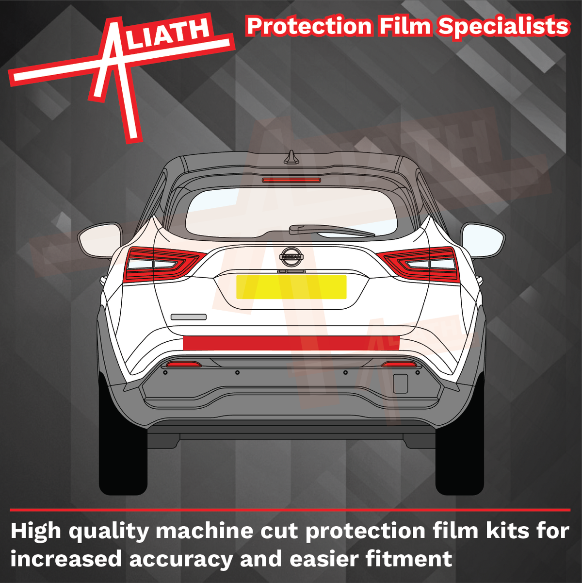 Nissan Juke 2019-Present, Rear Bumper Upper CARBON Paint Protection