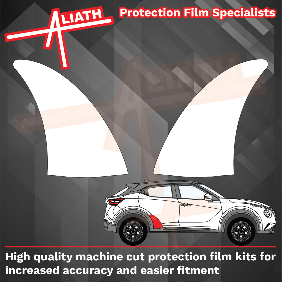 Nissan Juke 2019-Present, Rear Door Arch CLEAR Paint Protection