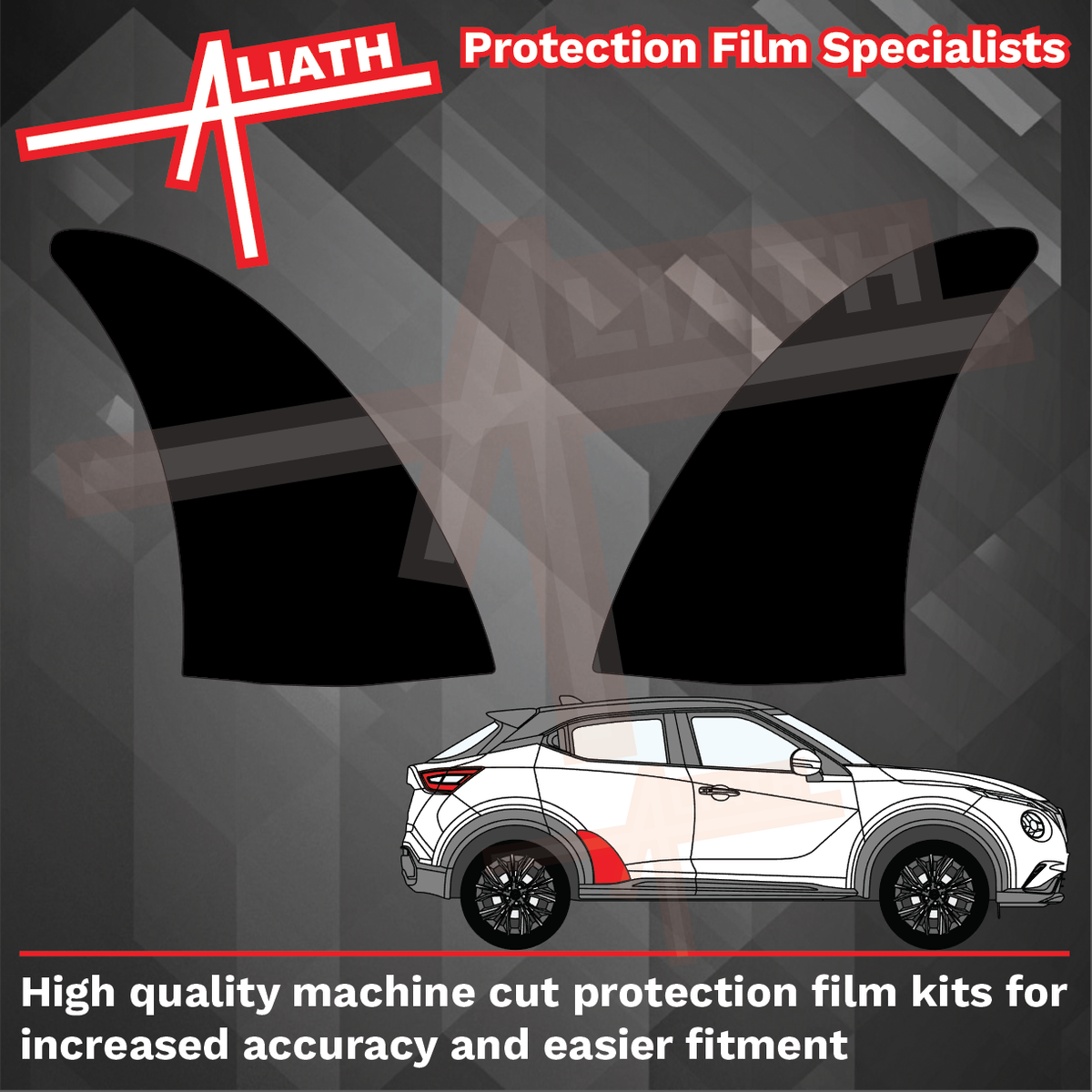 Nissan Juke 2019-Present, Rear Door Arch BLACK Paint Protection