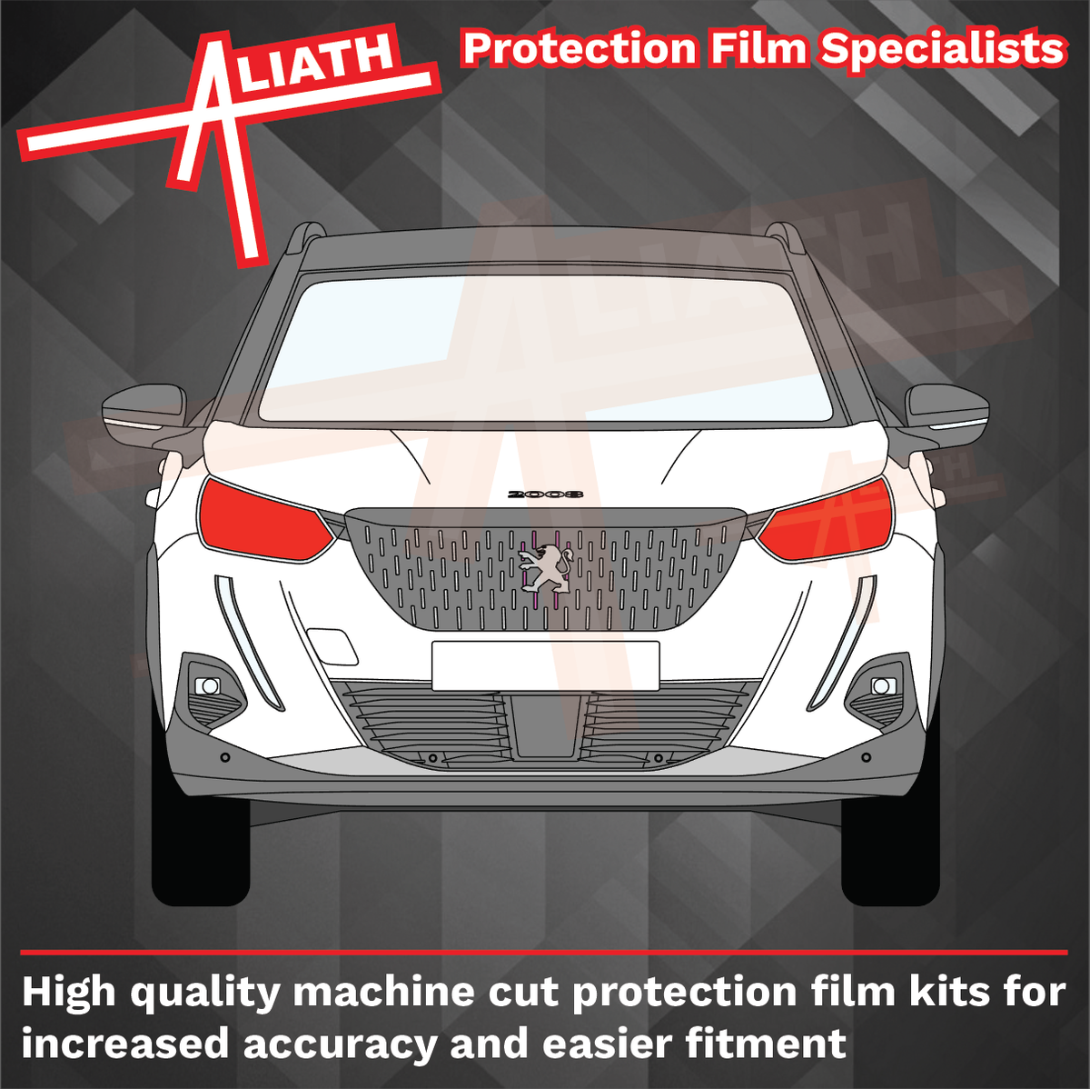 Peugeot 2008 (2019-Present), Headlights CLEAR Stone Protection CLASSIC