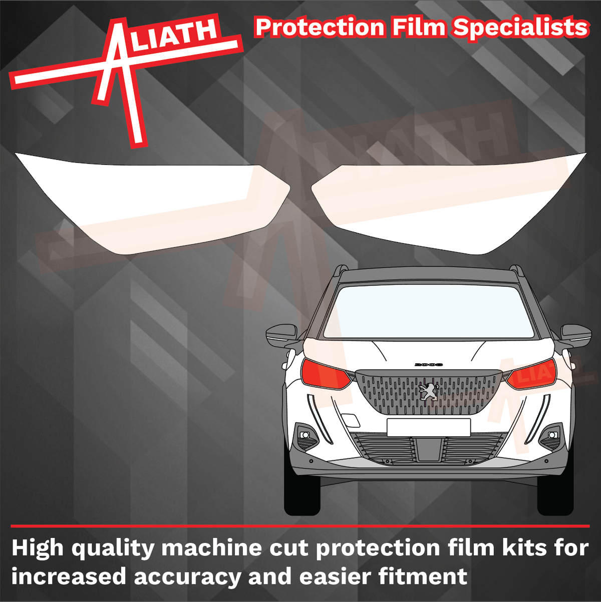 Peugeot 2008 (2019-Present), Headlights CLEAR Stone Protection CLASSIC