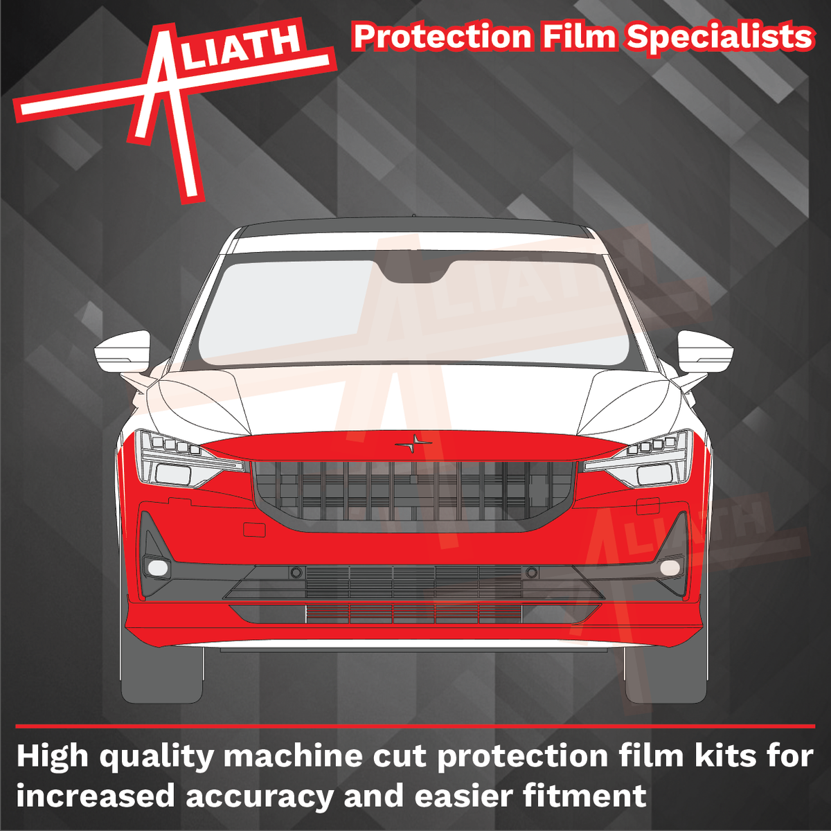 Polestar 2 2022-Present, Front Bumper CLEAR Paint Protection