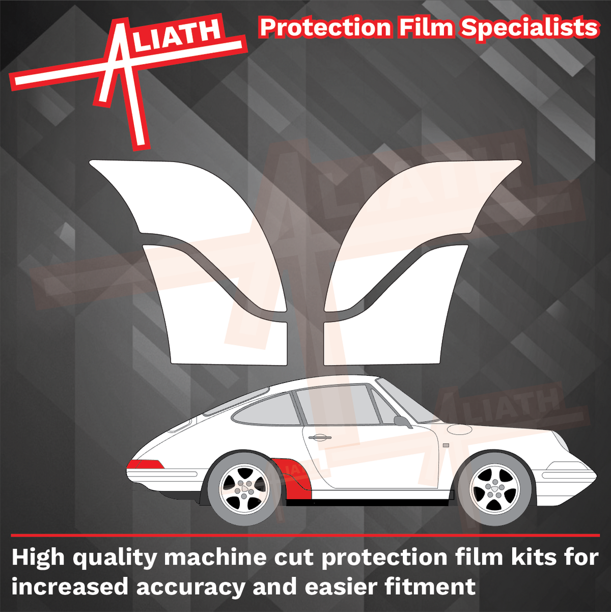Porsche 911 964 Carrera (1989-1993), Rear QTR & Skirt CLEAR Paint Protection