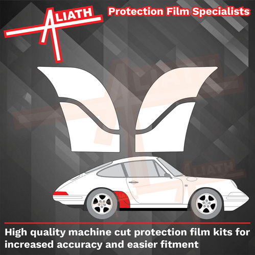 Porsche 911 964 Carrera (1989-1993), Rear QTR & Skirt CLEAR Paint Protection