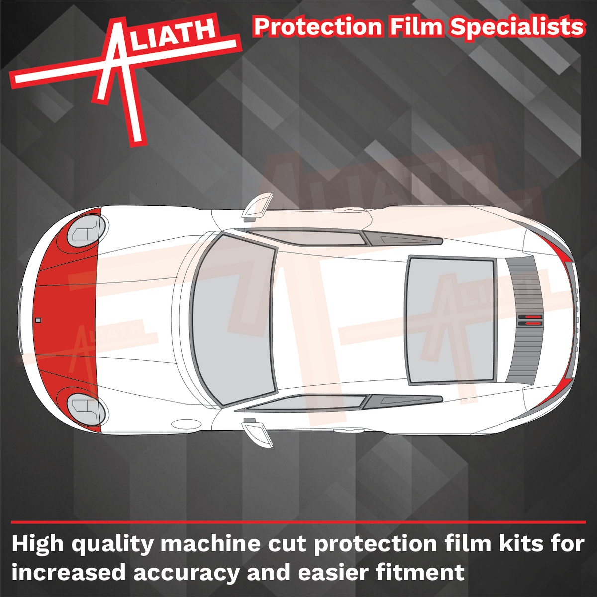 Porsche 911 (992) 2020-Present, Bonnet & Wings Front CLEAR Paint Protection