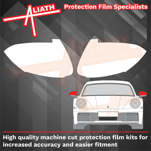 Porsche 911 (992) 2020-Present, Door Mirror Caps CLEAR Paint Protection