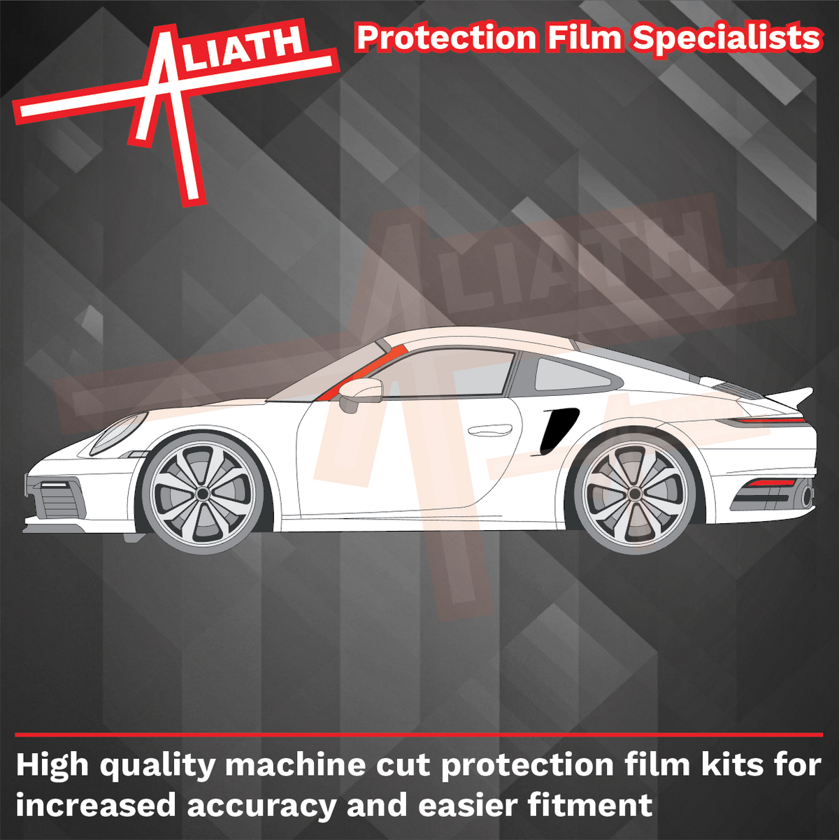 Porsche 911 (992) 2020-Present, Front A-Pillars CLEAR Paint Protection