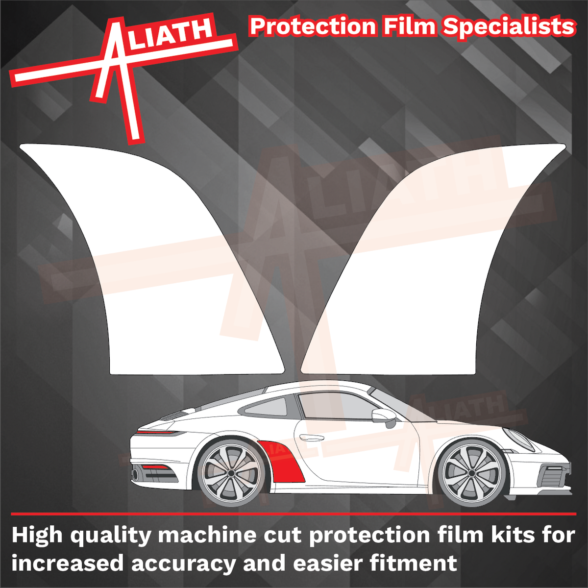 Porsche 911 (992) 2020-Present, Rear QTR / Wing CLEAR Paint Protection