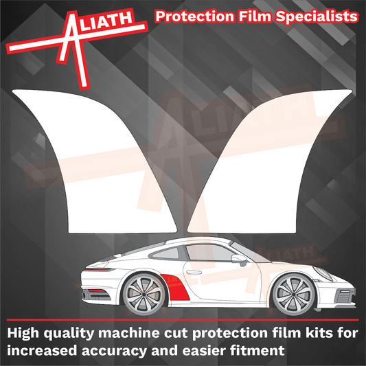 Porsche 911 (992) 2020-Present, Rear QTR / Wing CLEAR Paint Protection