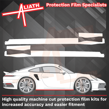 Porsche 911 Turbo & S (992) 2020-Present, Side Skirt Extension CLEAR Paint Protection