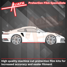 Porsche 911 Turbo & S (992) 2020-Present, Side Skirt Extension CLEAR Paint Protection