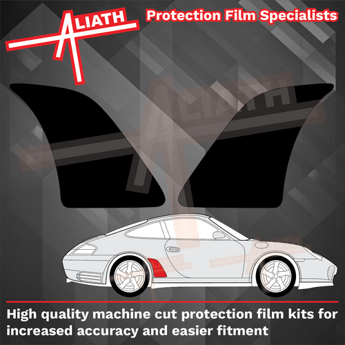 Porsche 911 (996) 1998-2005, Rear QTR Arches BLACK Paint Protection