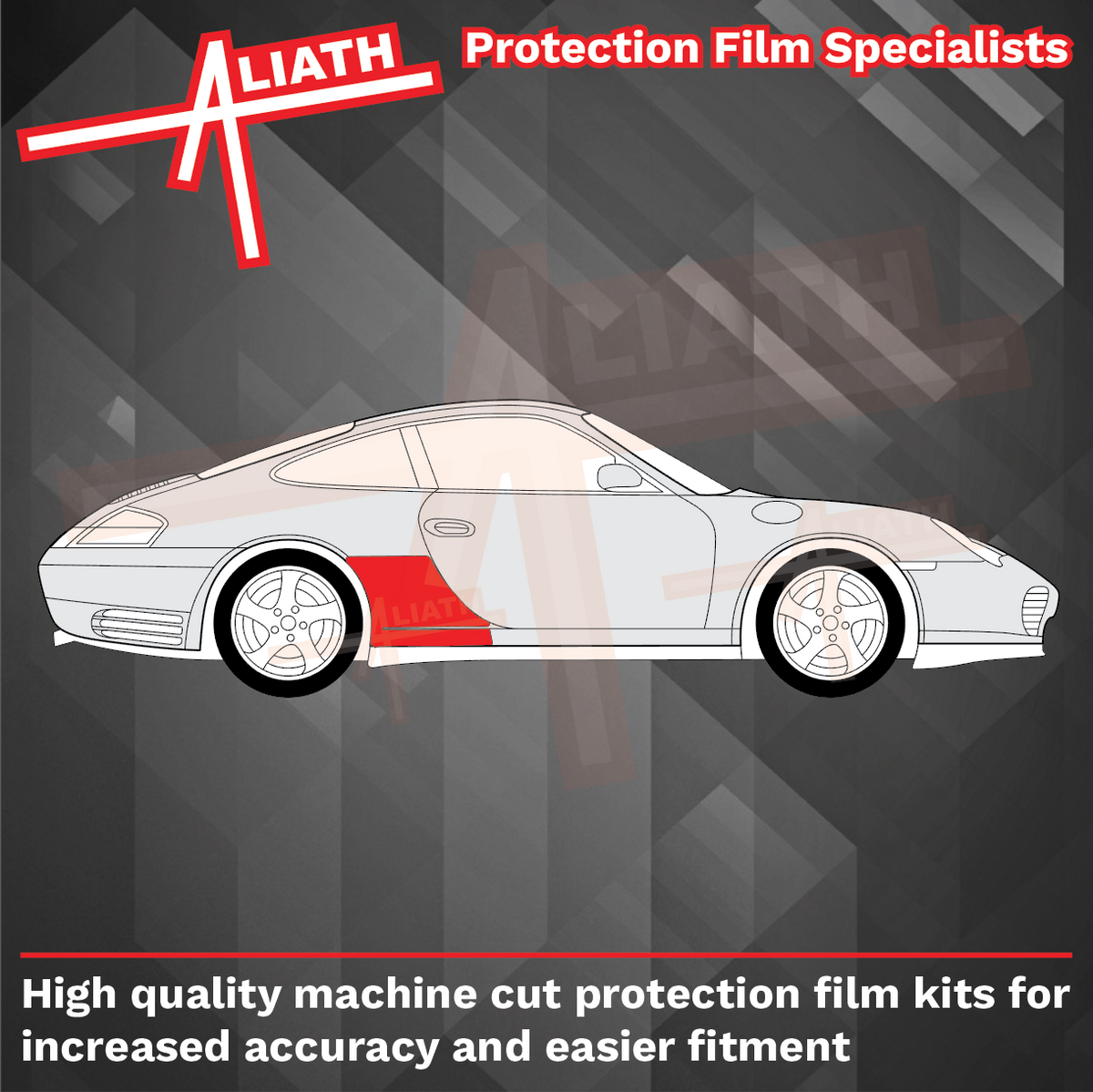 Porsche 911 C4S (996) 2002-2005 Large Rear QTR / Wing CLEAR Paint Protection