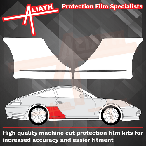 Porsche 911 C4S (996) 2002-2005 Large Rear QTR / Wing CLEAR Paint Protection
