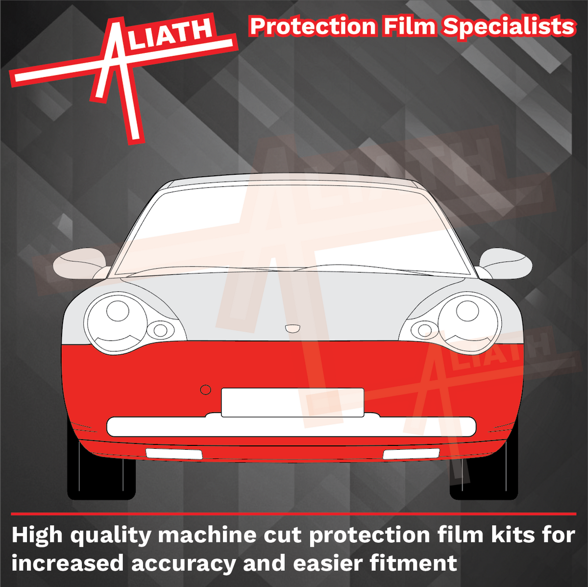 Porsche 911 (996) 2002-2005, Front Bumper CLEAR Paint Protection
