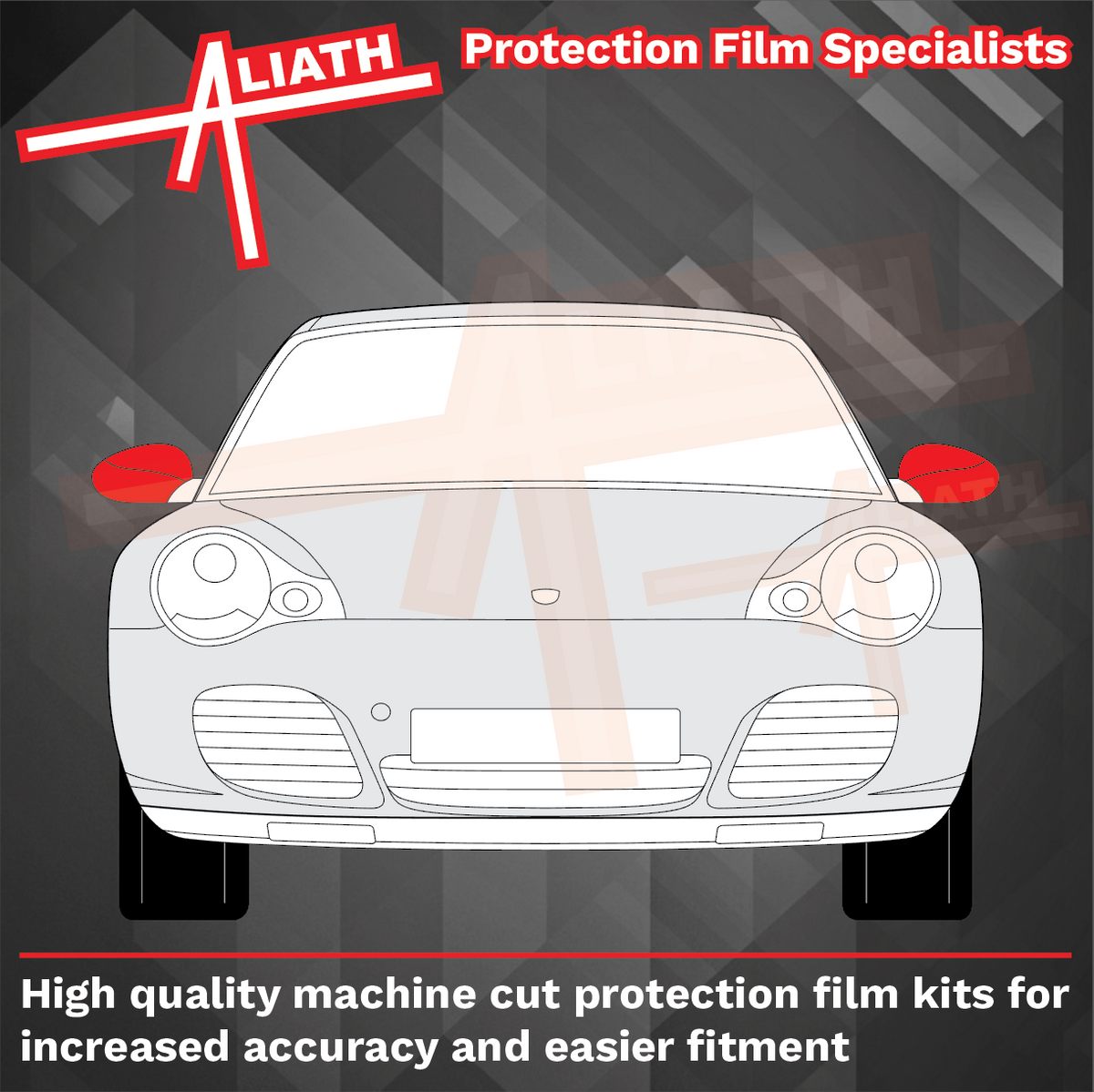 Porsche 911 (996) 1998-2005, Door Mirror Covers CLEAR Paint Protection