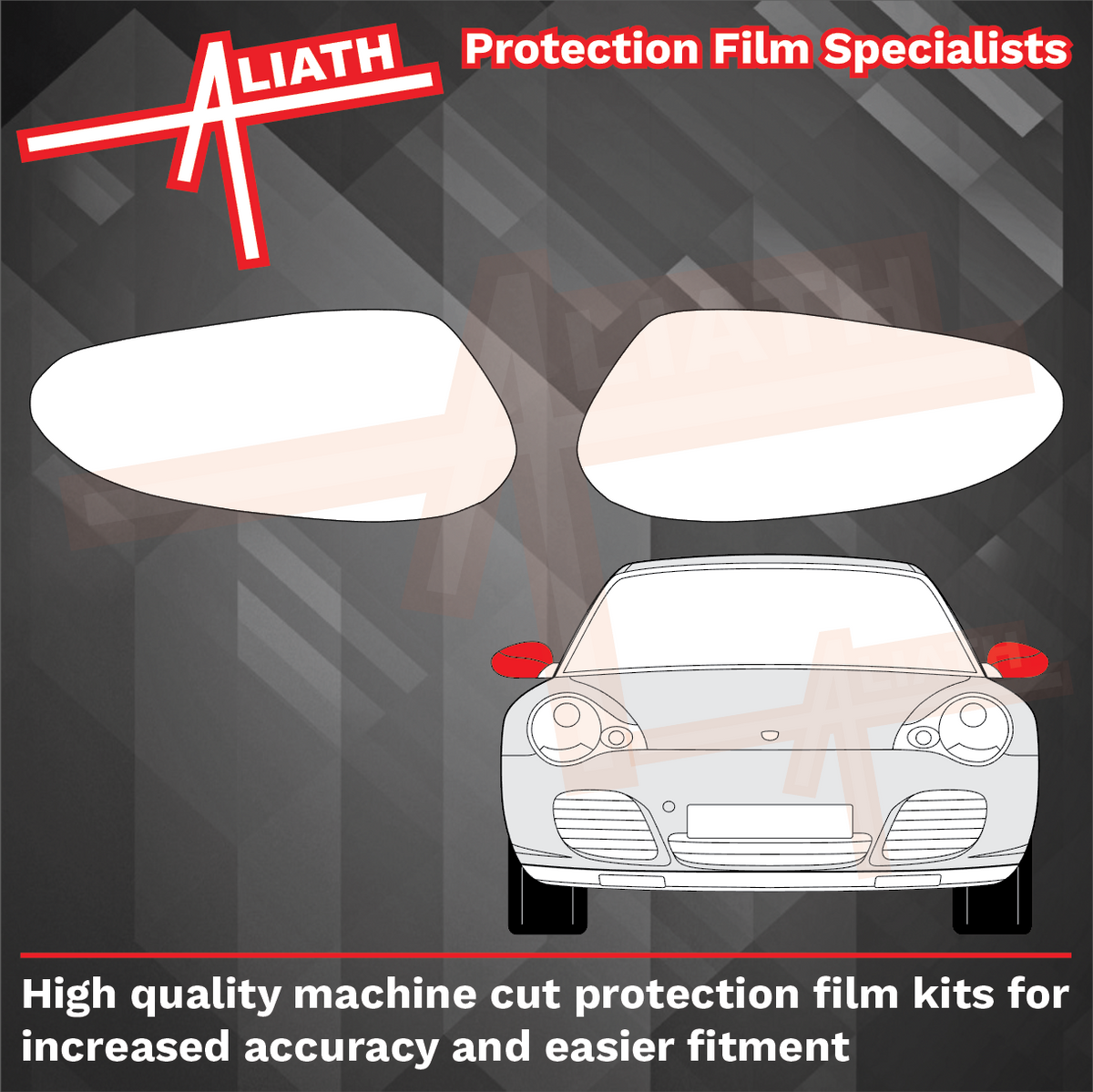 Porsche 911 (996) 1998-2005, Door Mirror Covers CLEAR Paint Protection