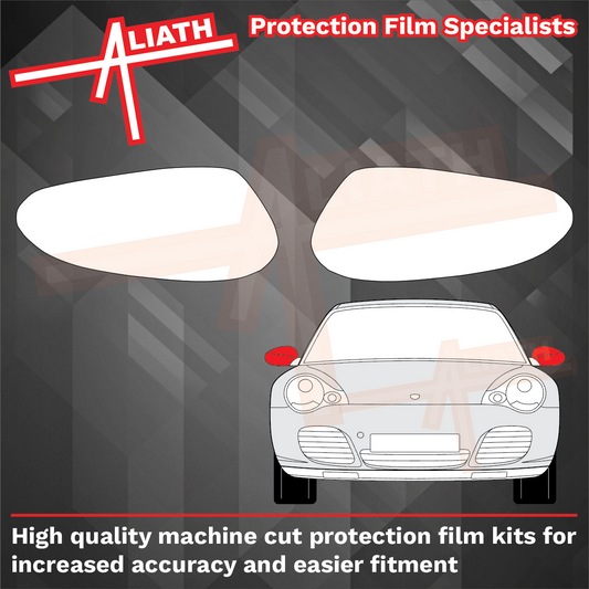 Porsche 911 (996) 1998-2005, Door Mirror Covers CLEAR Paint Protection