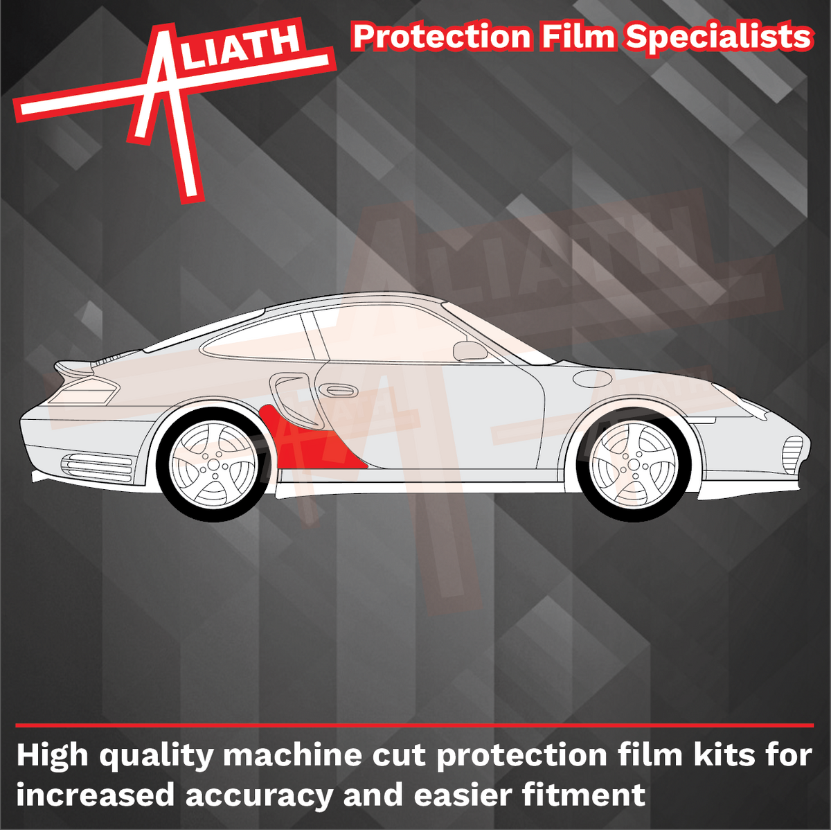 Porsche 911 Turbo (996) 2002-2005 Rear QTR / Wing BLACK Paint Protection