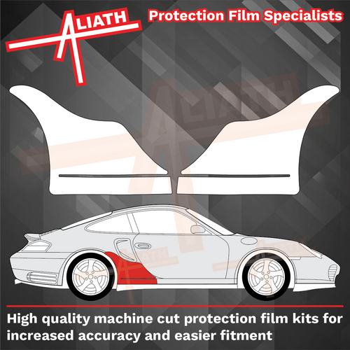 Porsche 911 Turbo (996) 2002-2005 Large Rear QTR / Wing CLEAR Paint Protection