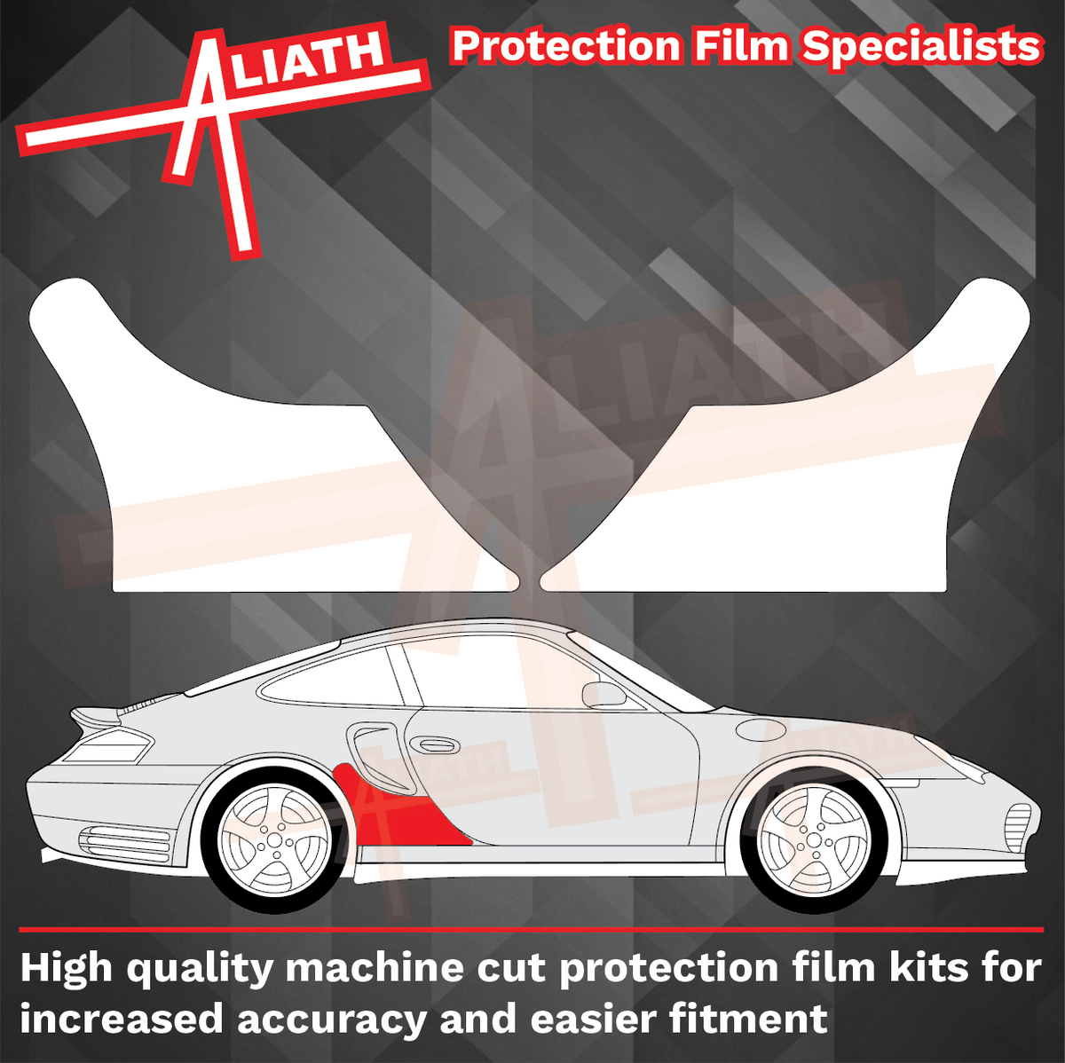 Porsche 911 Turbo (996) 2002-2005 Rear QTR / Wing CLEAR Paint Protection