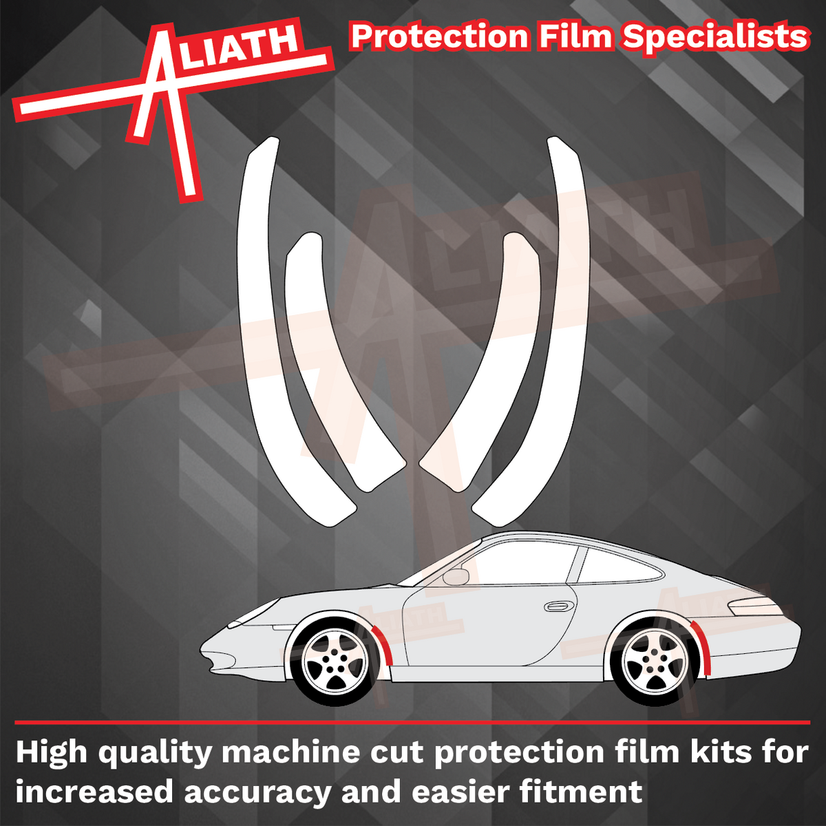 Porsche 911 (996) 2001-2005, Arch Edges Set CLEAR Paint Protection