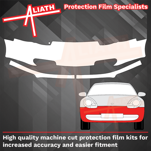 Porsche 911 (996) 1998-2001, Front Bumper CLEAR Paint Protection