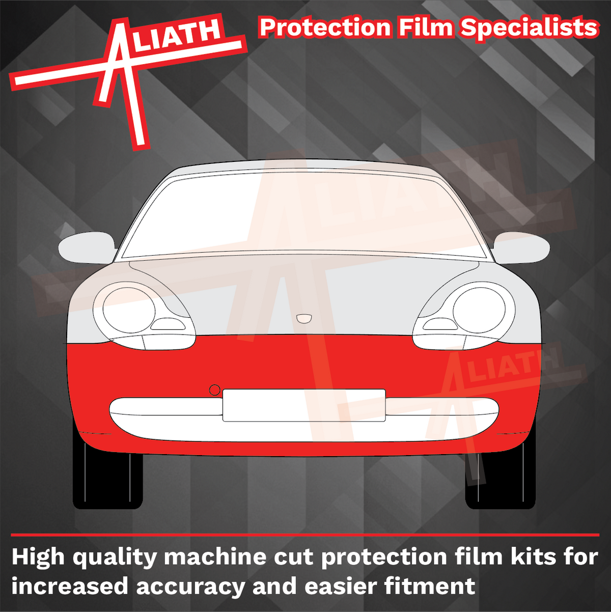 Porsche 911 (996) 1998-2001, Front Bumper CLEAR Paint Protection