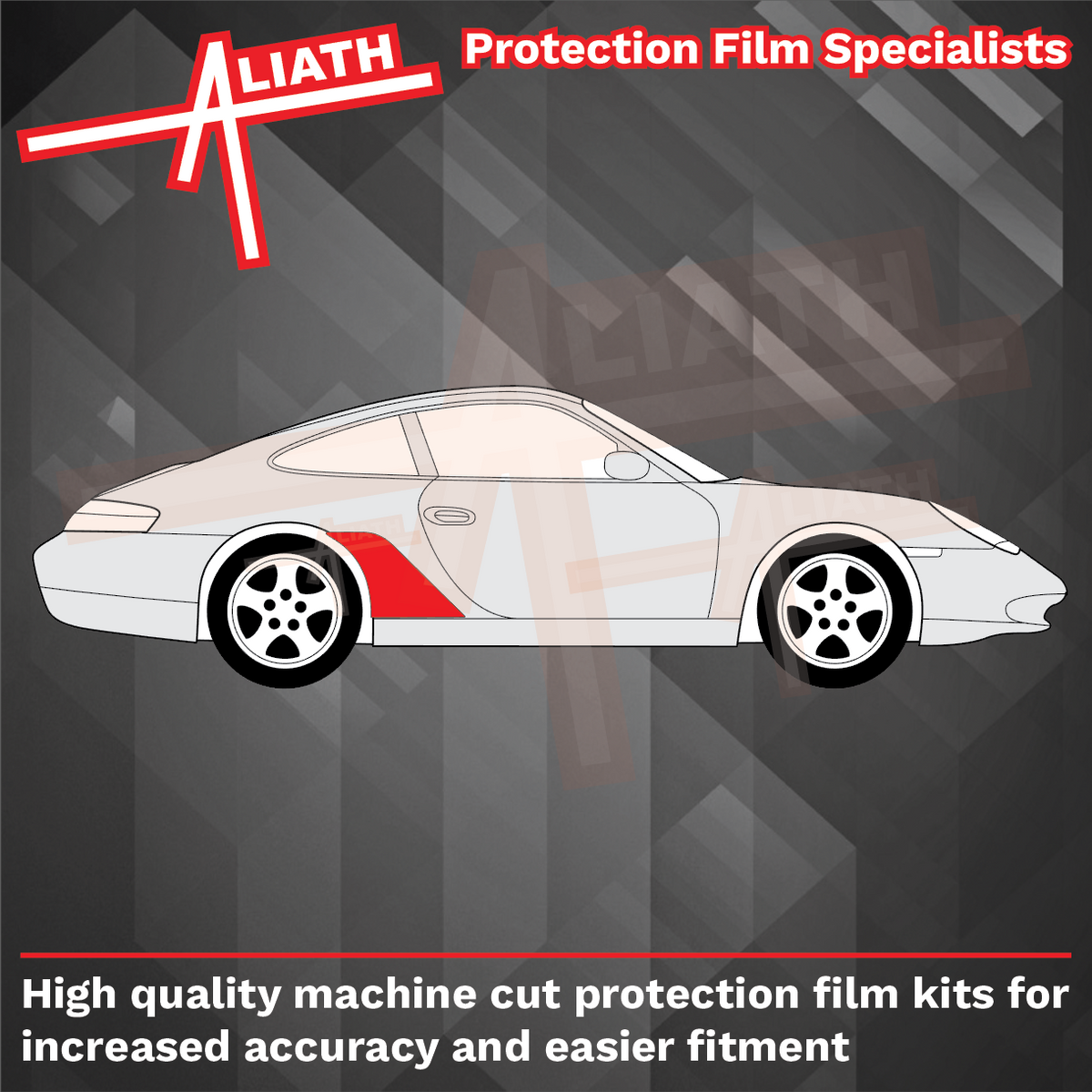 Porsche 911 (996) 1998-2005 Large Rear QTR / Wing CLEAR Paint Protection