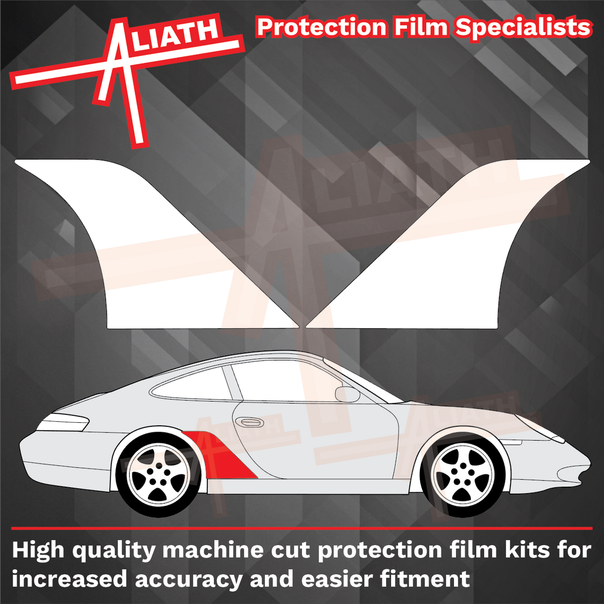 Porsche 911 (996) 1998-2005 Large Rear QTR / Wing CLEAR Paint Protection
