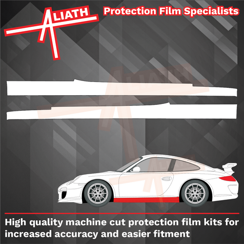 Porsche 911 GT3 RS (997) 2010-2012, Side Sill Panels Lower CLEAR Paint Protection