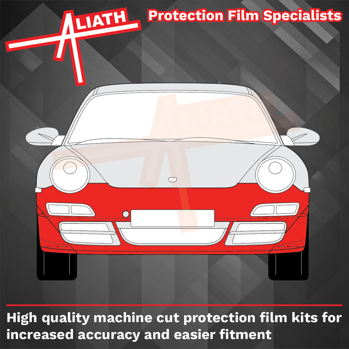 Porsche 911 Base / Targa / 4 / S / C4S (997) 2005-2008 Front Bumper CLEAR Paint Protection