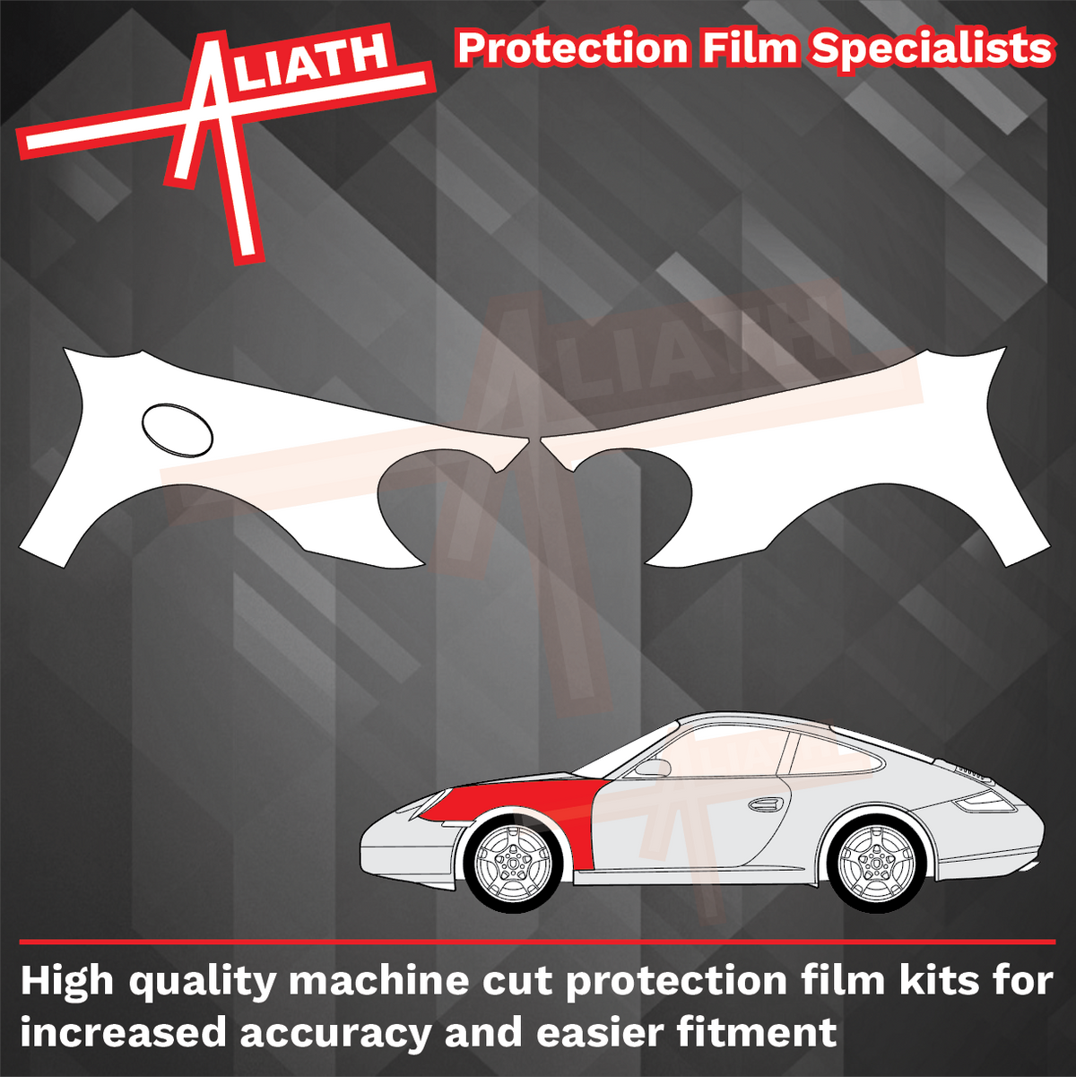 Porsche 911 (997) 2005-2012, Front Wings CLEAR Paint Protection