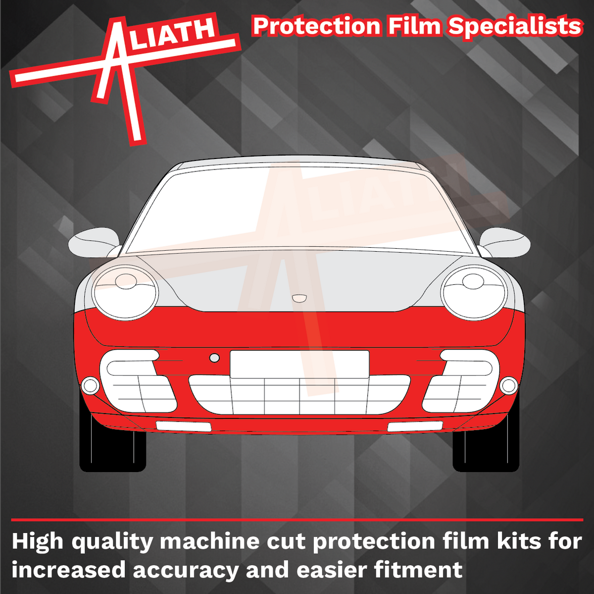 Porsche 911 Turbo (997) 2006-2009 Front Bumper CLEAR Paint Protection